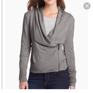 Caslon Knit Asymmetrical Zip